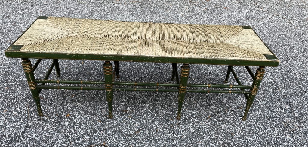 Bench with Pre-Twisted Natural Fibers