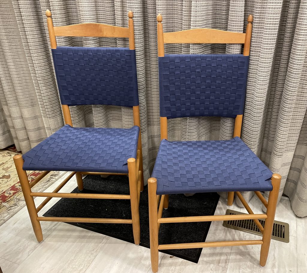 20th Century Shaker Tape seating on Shaker Chairs